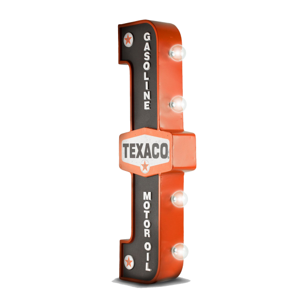 Texaco Gas Pump Clock METALLSKILT.NO